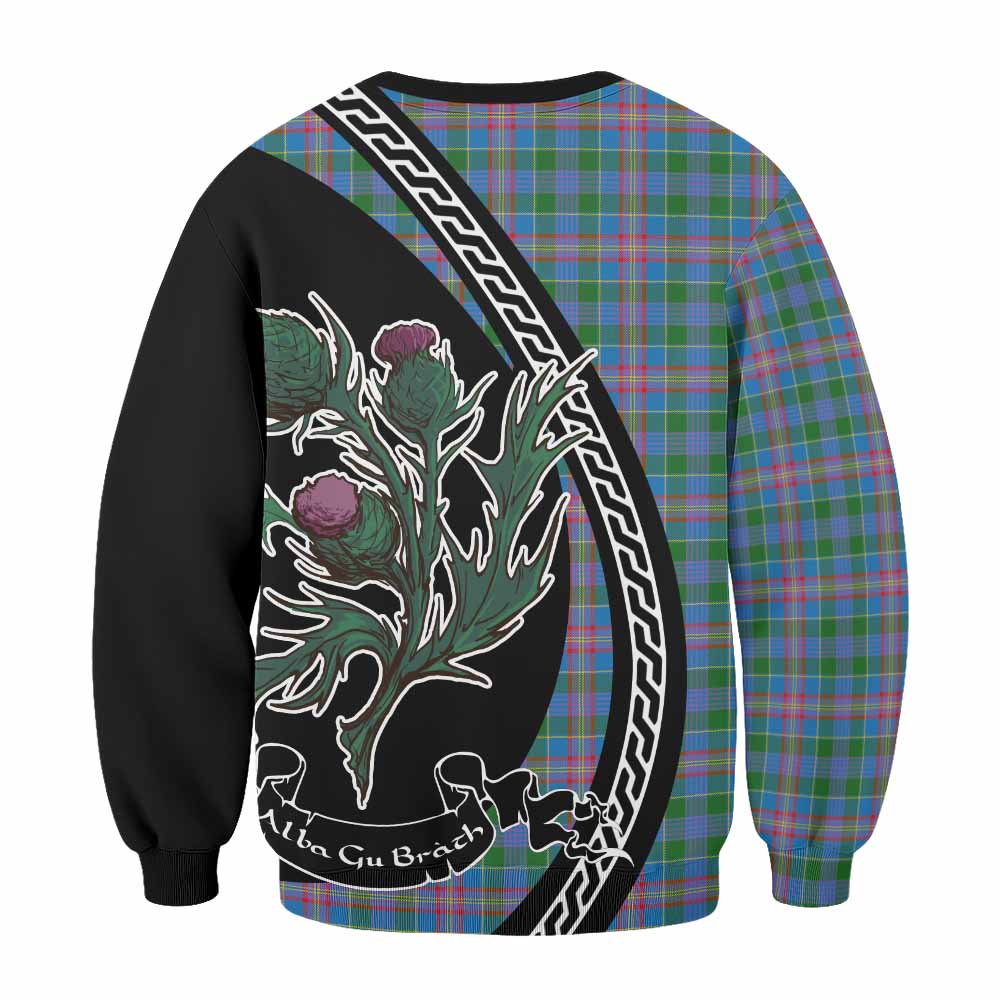 Ralston Family Crest Tartan Sweatshirt Alba Thistle Inspired - Tartan Vibes Clothing