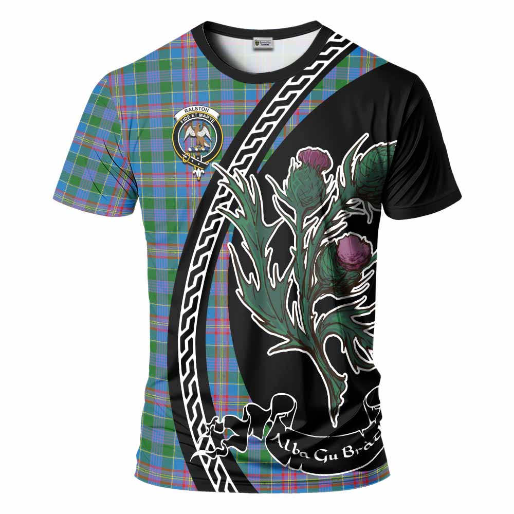 Ralston Family Crest Tartan T-Shirt Alba Thistle Inspired - Tartan Vibes Clothing