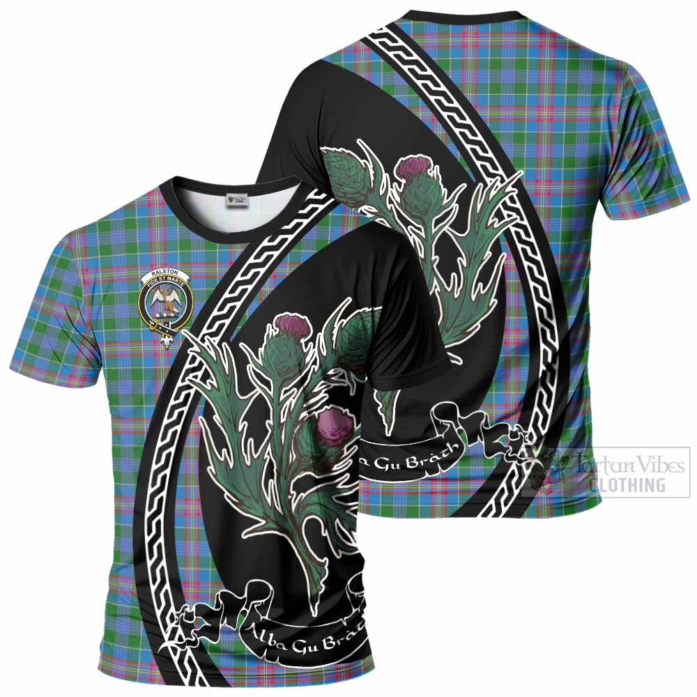 Ralston Family Crest Tartan T-Shirt Alba Thistle Inspired - Tartan Vibes Clothing