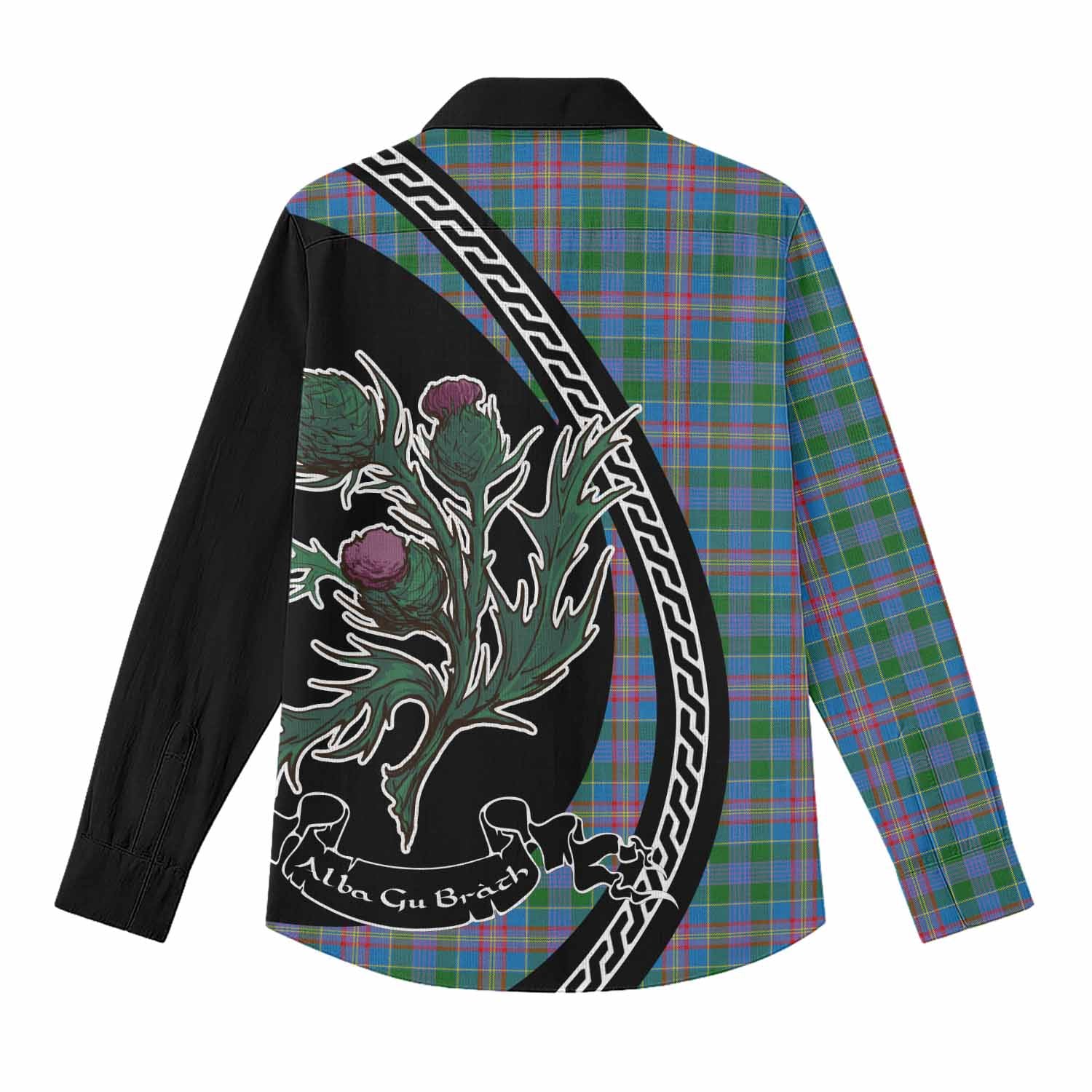 Ralston Family Crest Tartan Women Casual Shirt Alba Thistle Inspired - Tartan Vibes Clothing