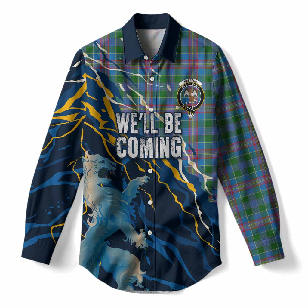 Ralston Scotland Tartan Women Casual Shirt WC2026 Football - We'll Be Coming
