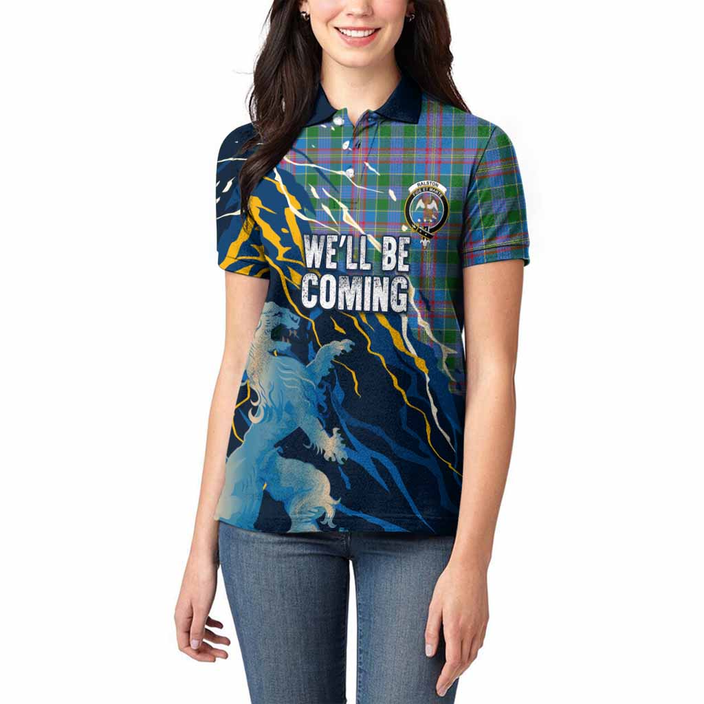 Ralston Scotland Tartan Women Polo Shirt WC2026 Football - We'll Be Coming