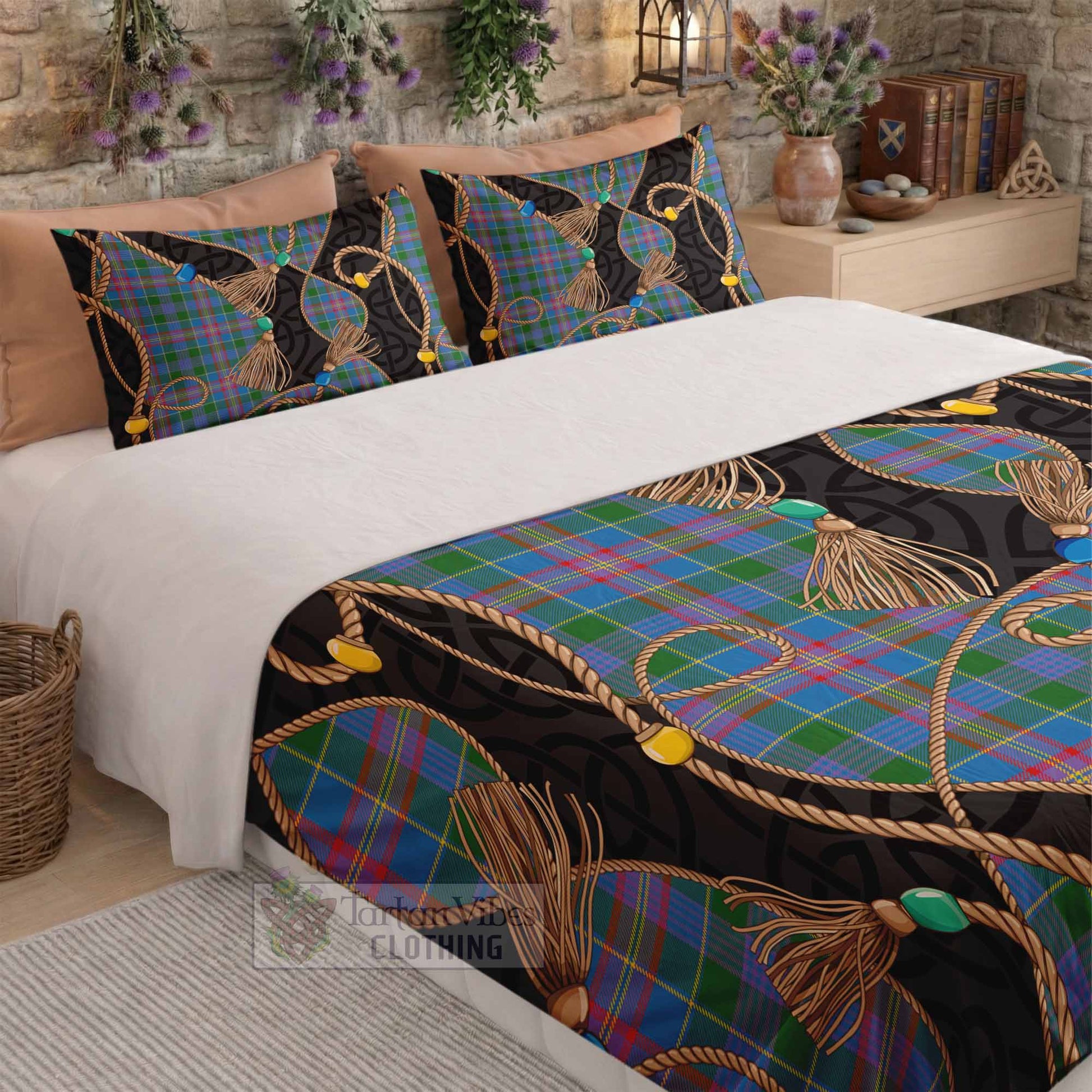 Ralston Scottish Tartan Twisted Ropes Stylized Bedding Set - Tartan Vibes Clothing