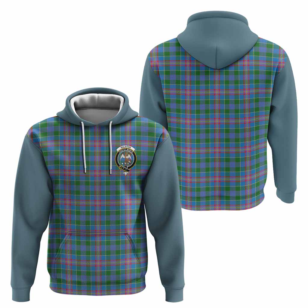 Ralston Tartan Accent Hoodie with Family Crest
