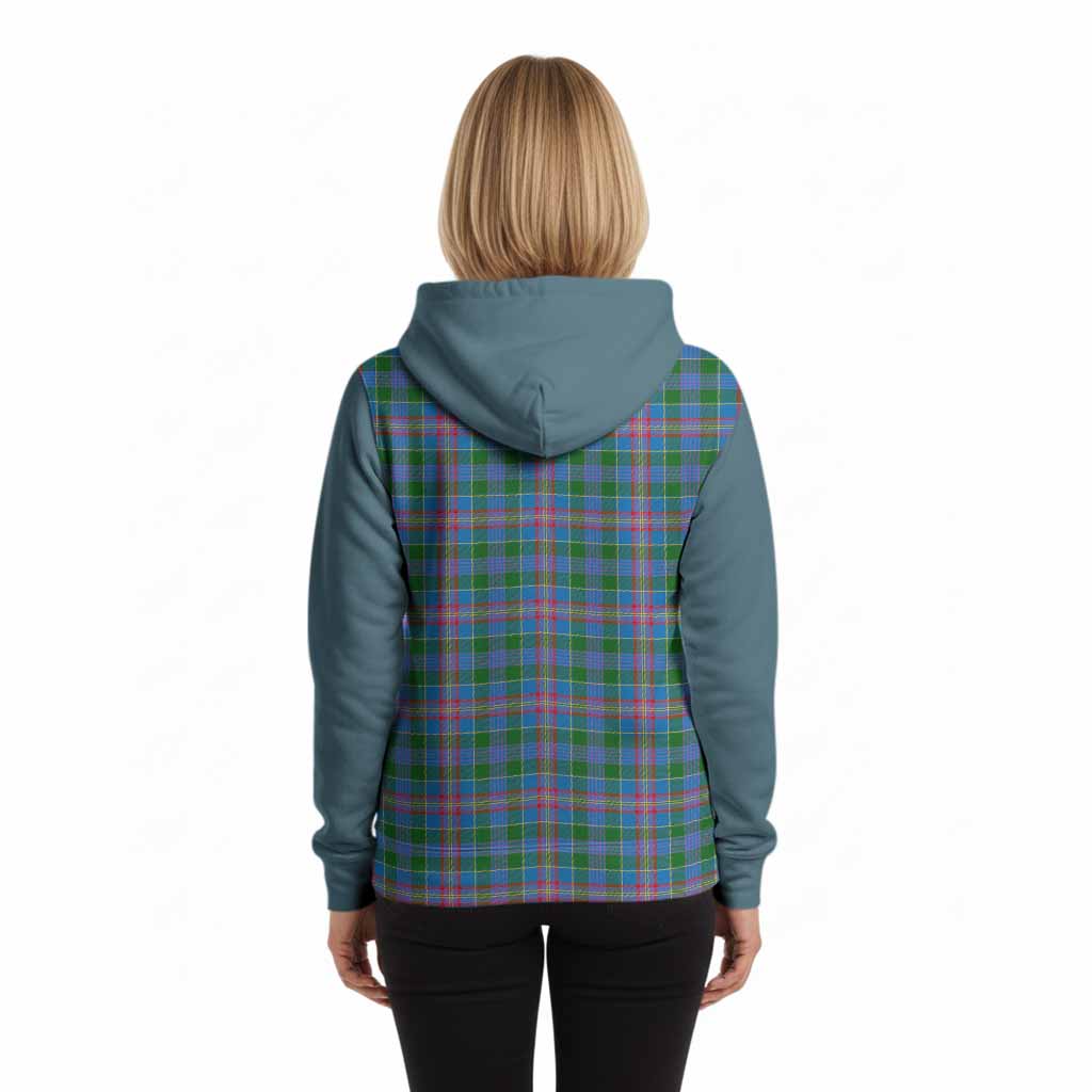 Ralston Tartan Accent Hoodie with Family Crest