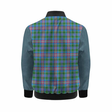 Ralston Tartan Accent Kid Bomber Jacket with Family Crest