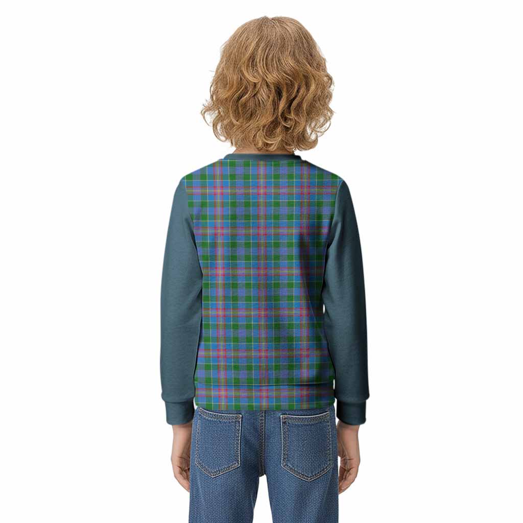 Ralston Tartan Accent Kid Knitted Sweatshirt with Family Crest