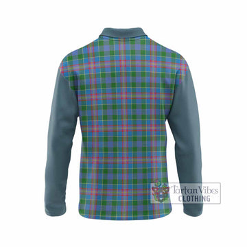 Ralston Tartan Accent Long Sleeve Polo Shirt with Family Crest