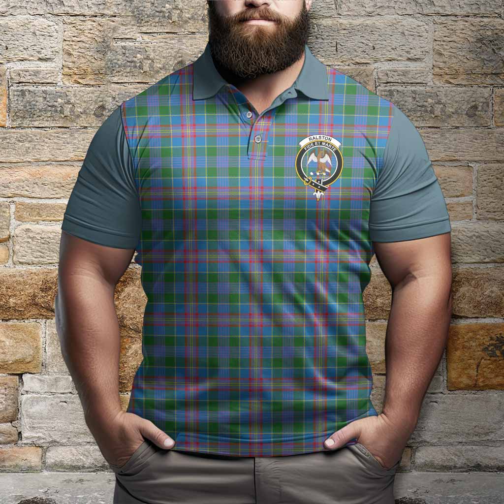 Ralston Tartan Accent Polo Shirt with Family Crest
