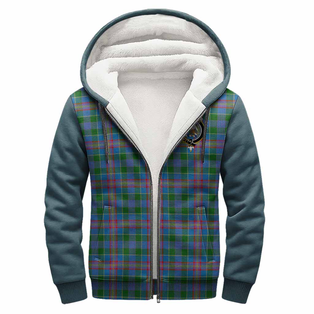 Ralston Tartan Accent Sherpa Hoodie with Family Crest