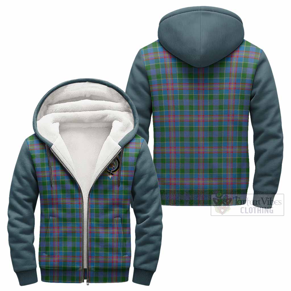 Ralston Tartan Accent Sherpa Hoodie with Family Crest