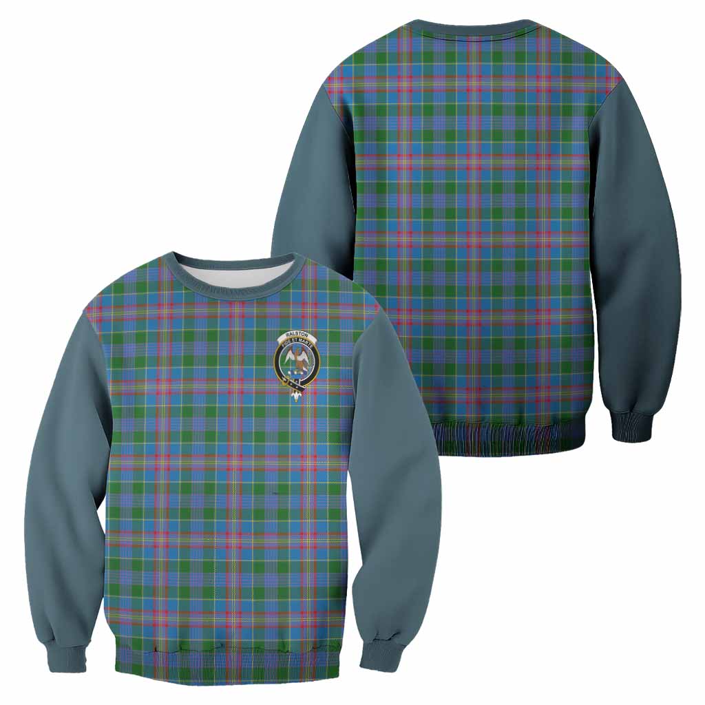 Ralston Tartan Accent Sweatshirt with Family Crest
