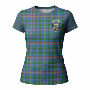 Ralston Tartan Accent Women T shirt with Family Crest
