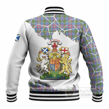 Ralston Tartan Baseball Jacket with Family Crest and Lion Rampant Grunge Style