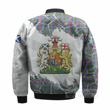 Ralston Tartan Bomber Jacket with Family Crest and Lion Rampant Grunge Style