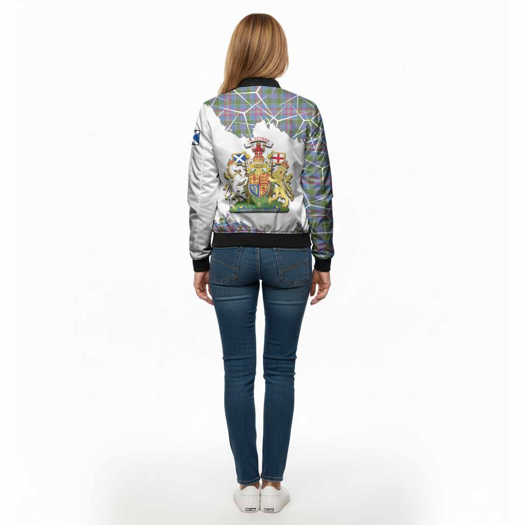 Ralston Tartan Bomber Jacket with Family Crest and Lion Rampant Grunge Style