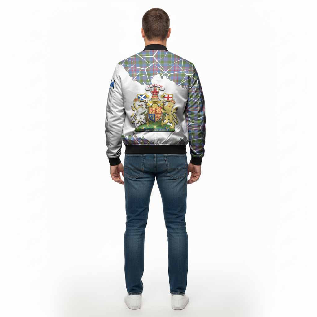 Ralston Tartan Bomber Jacket with Family Crest and Lion Rampant Grunge Style