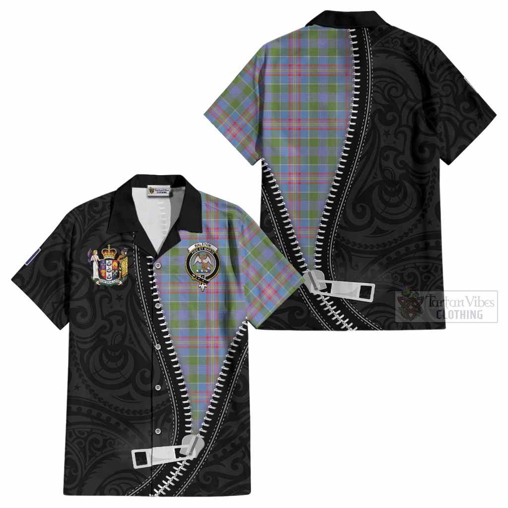 Ralston Tartan Cotton Hawaiian Shirt New Zealand Pattern Unique Zipper Stylized