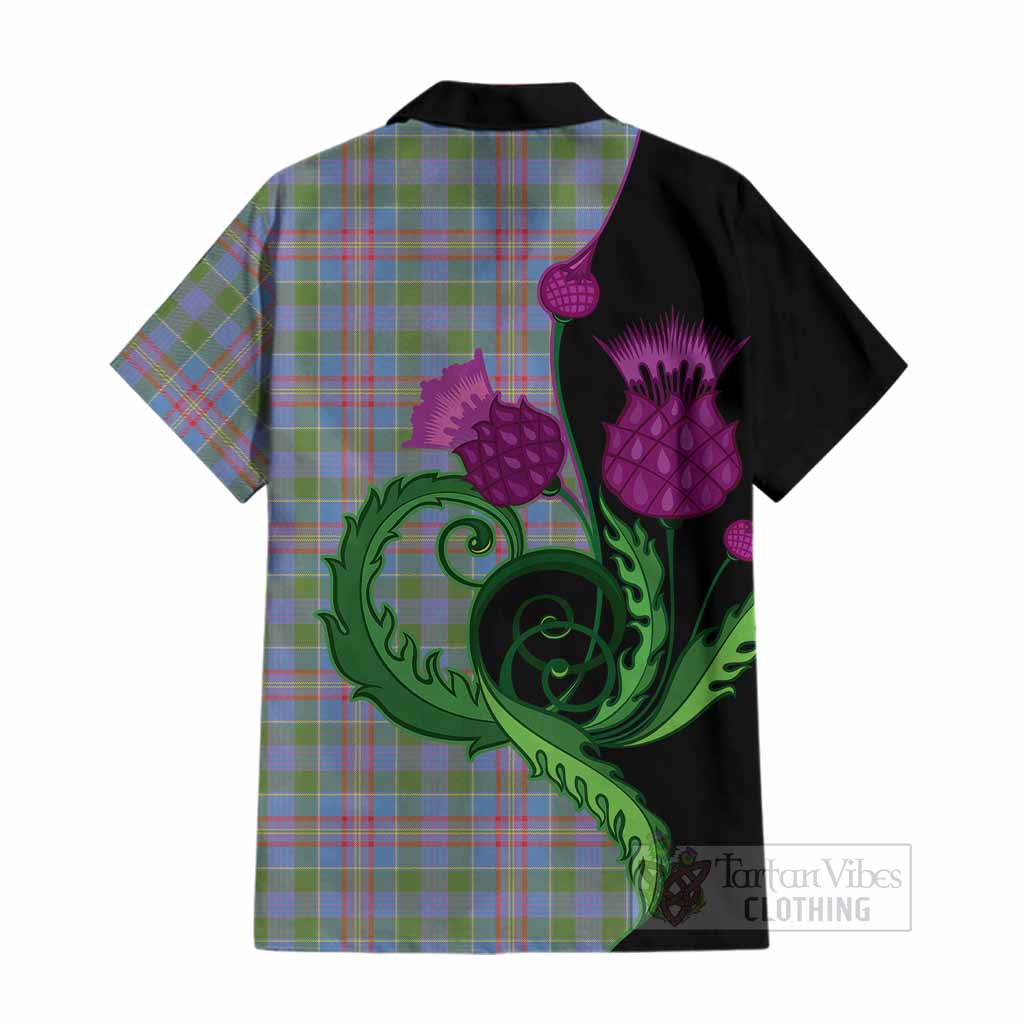 Ralston Tartan Cotton Hawaiian Shirt Traditional Scottish Thistle