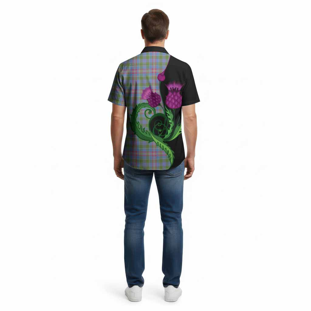 Ralston Tartan Cotton Hawaiian Shirt Traditional Scottish Thistle