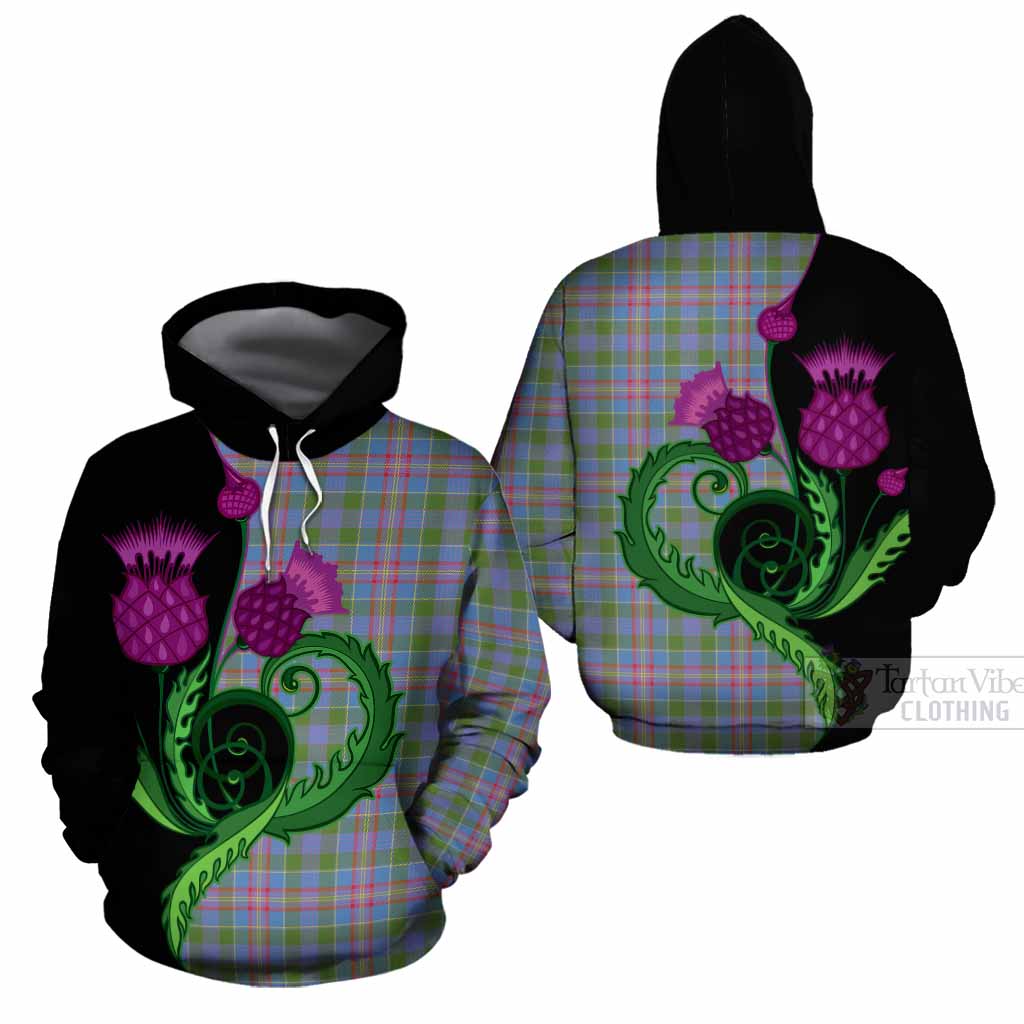 Ralston Tartan Cotton Hoodie Traditional Scottish Thistle