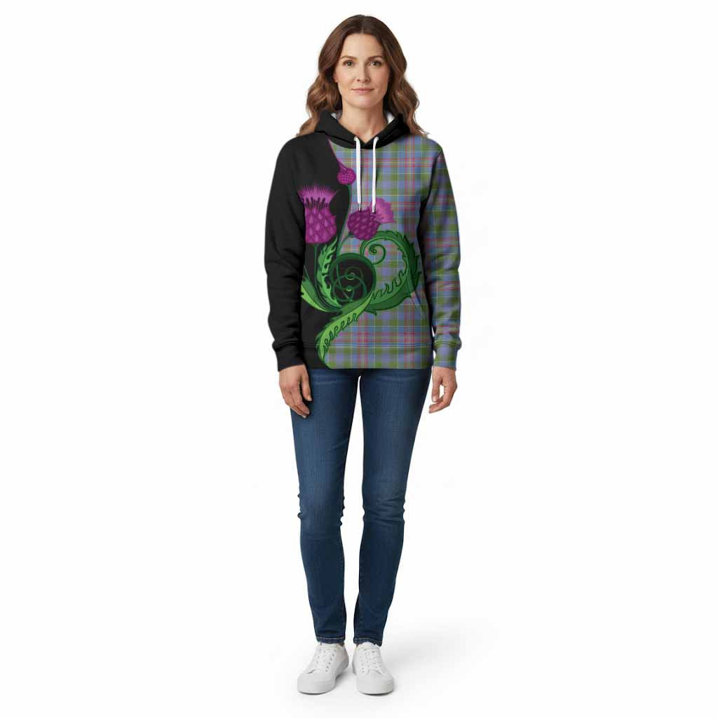 Ralston Tartan Cotton Hoodie Traditional Scottish Thistle