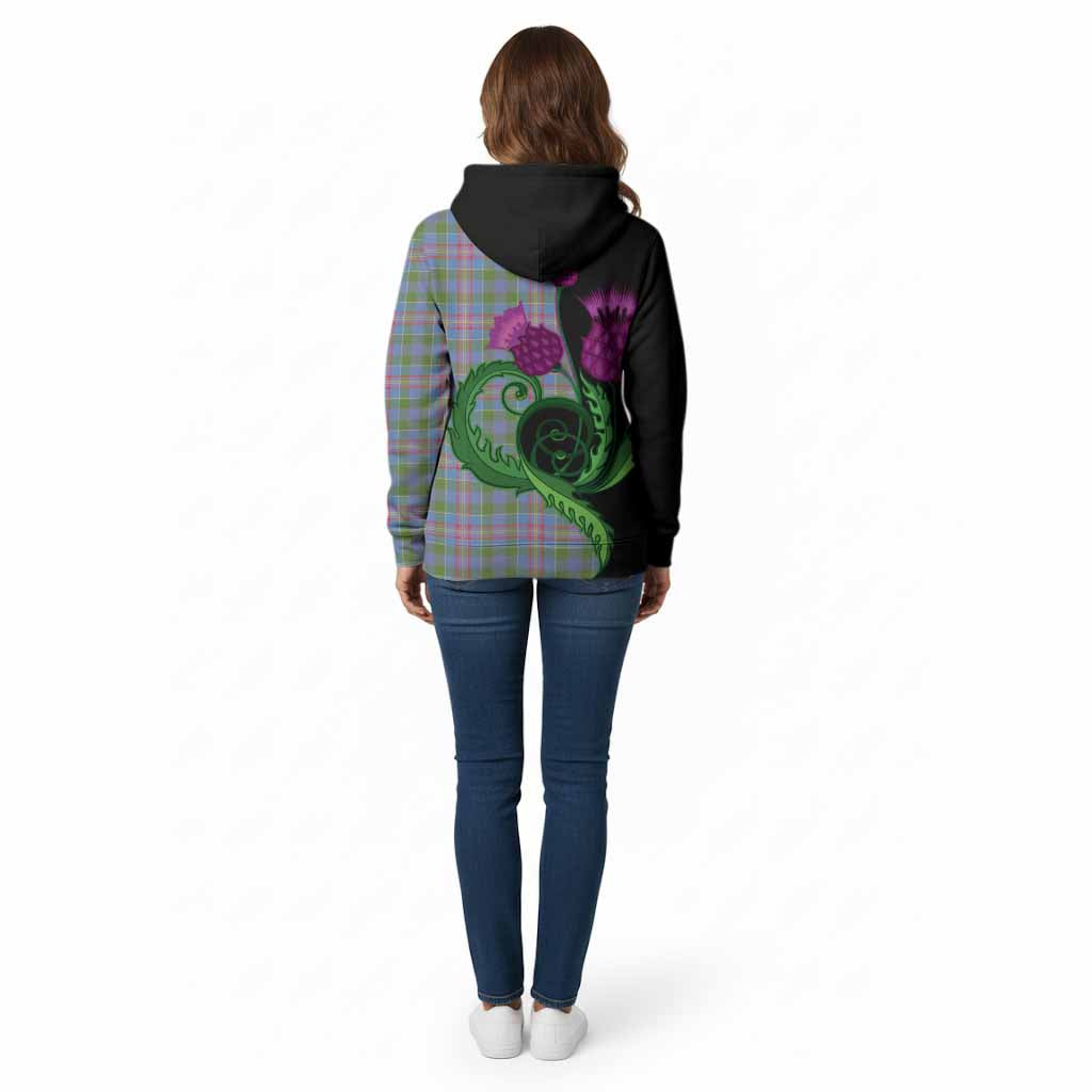 Ralston Tartan Cotton Hoodie Traditional Scottish Thistle