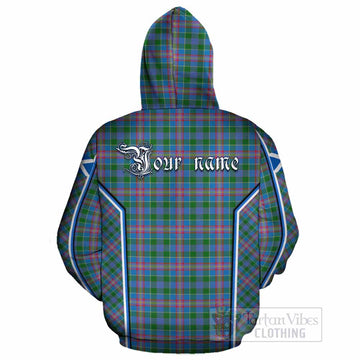Ralston Tartan Crest Cotton Hoodie Scotland Coat of Arm Flag Style