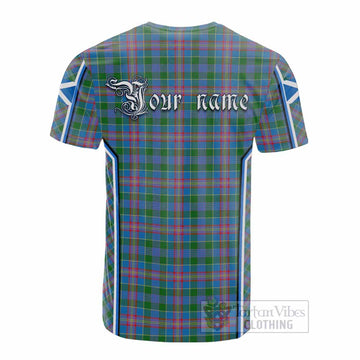 Ralston Tartan Crest Cotton T-shirt Scotland Coat of Arm Flag Style - Tartan Vibes Clothing