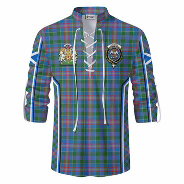 Ralston Tartan Crest Ghillie Kilt Shirt Scotland Coat of Arm Flag Style - Tartan Vibes Clothing