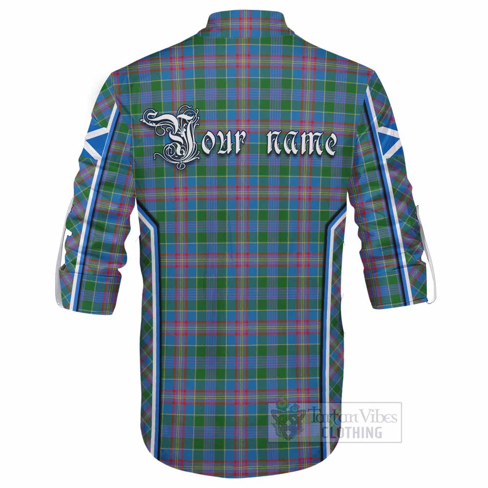 Ralston Tartan Crest Ghillie Kilt Shirt Scotland Coat of Arm Flag Style - Tartan Vibes Clothing