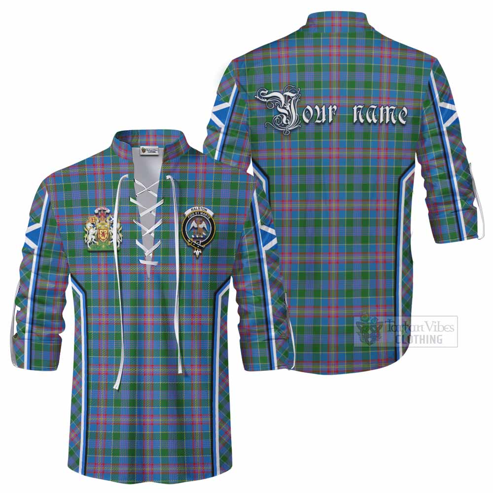 Ralston Tartan Crest Ghillie Kilt Shirt Scotland Coat of Arm Flag Style - Tartan Vibes Clothing