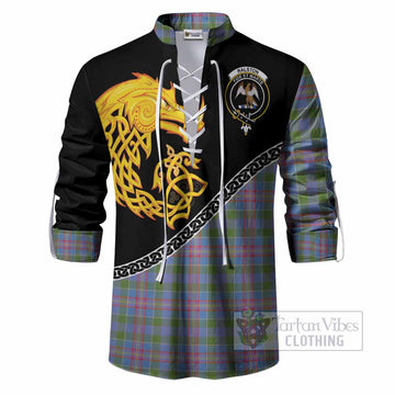 Ralston Tartan Crest Ghillie Shirt Legendary Dragon Knot Half Style