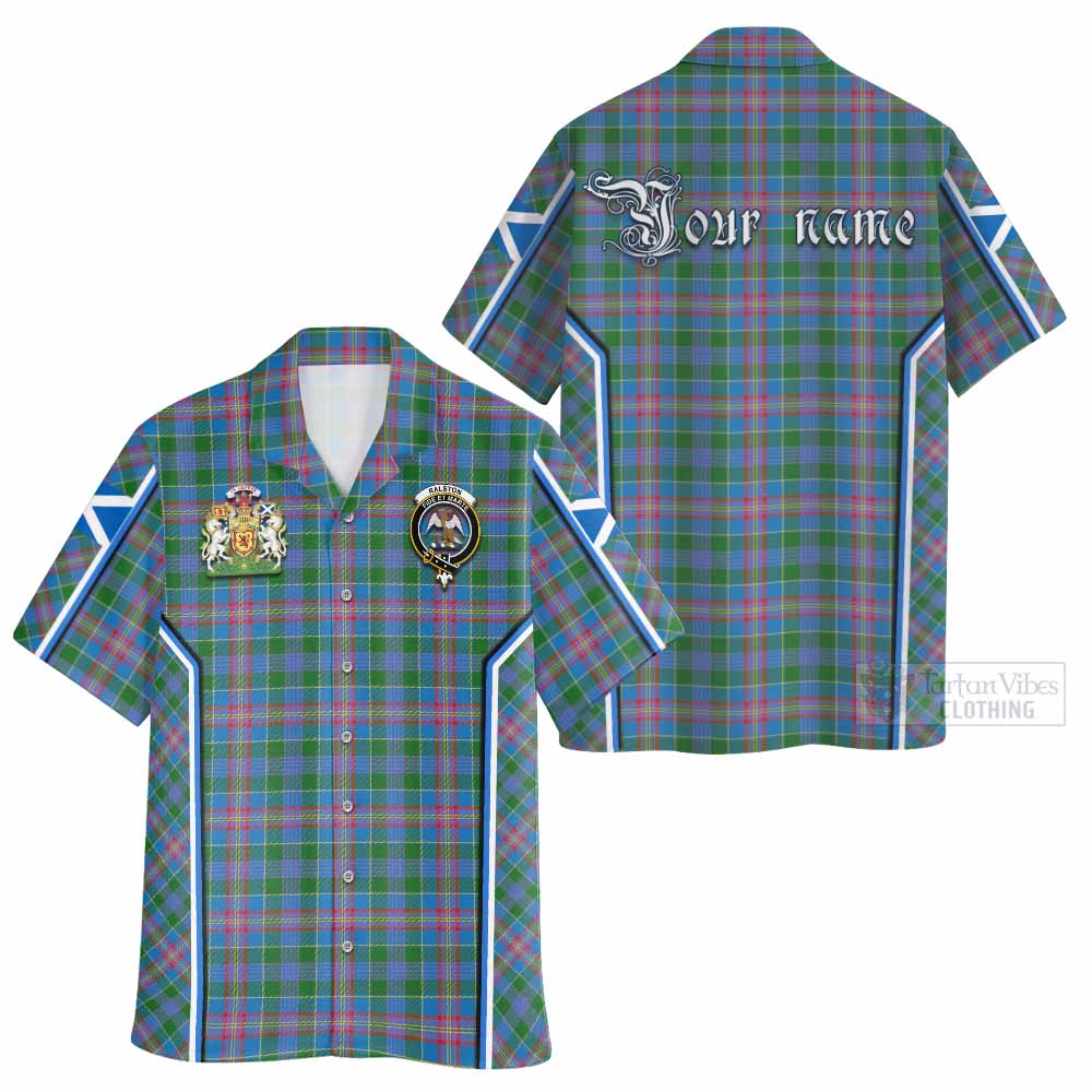 Ralston Tartan Crest Hawaiian Shirt Scotland Coat of Arm Flag Style - Tartan Vibes Clothing
