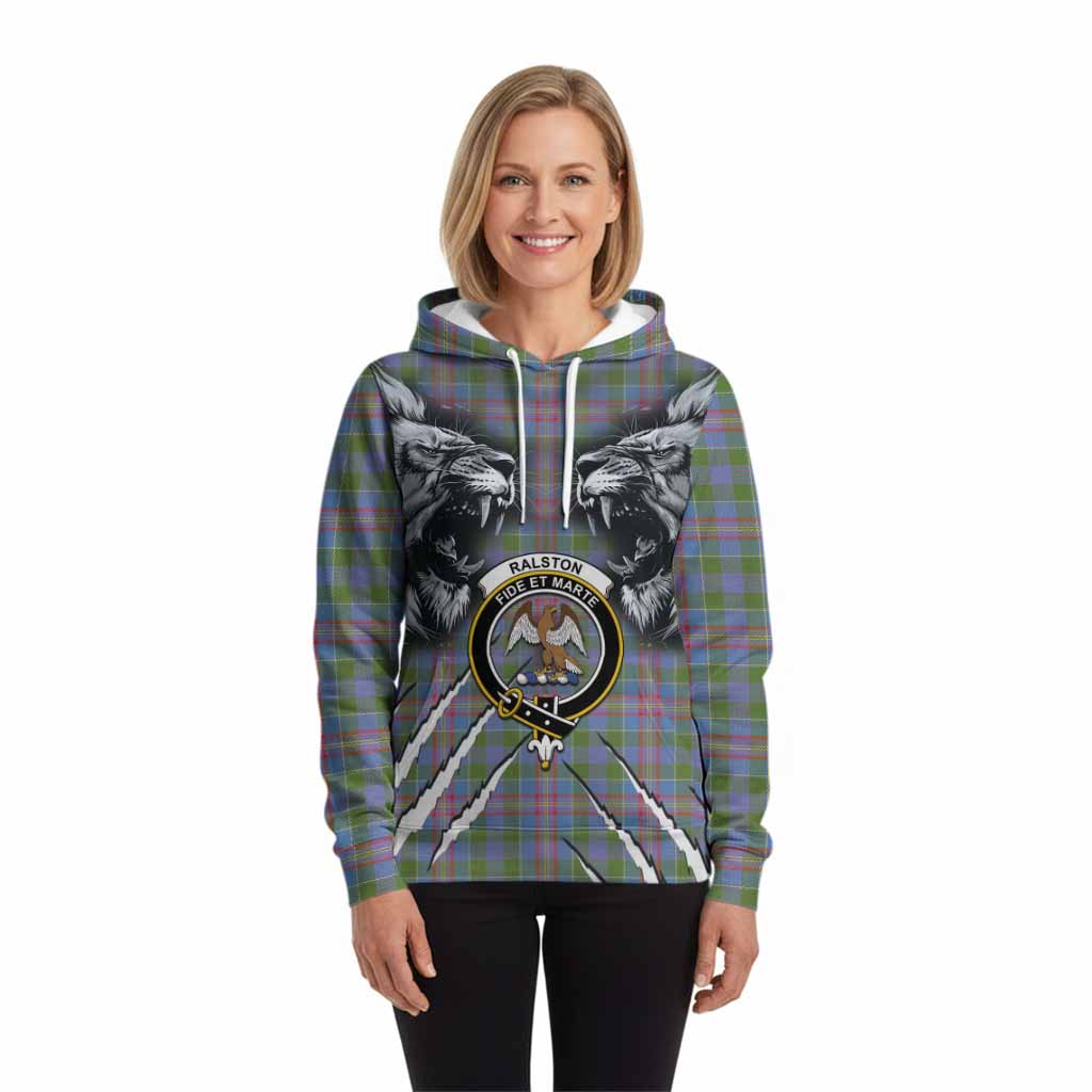 Ralston Tartan Crest Hoodie Ferocious Lion Style