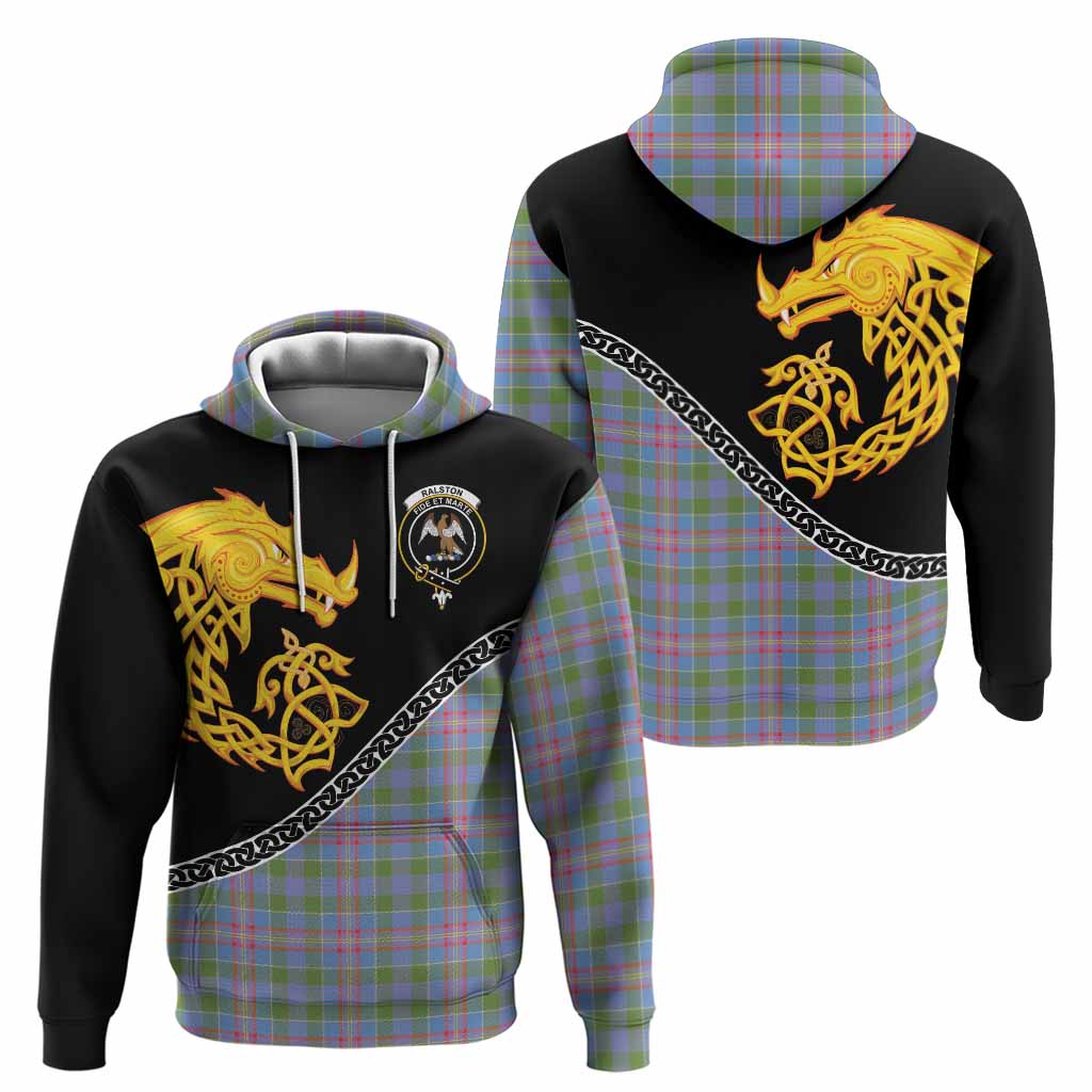 Ralston Tartan Crest Hoodie Legendary Dragon Knot Half Style