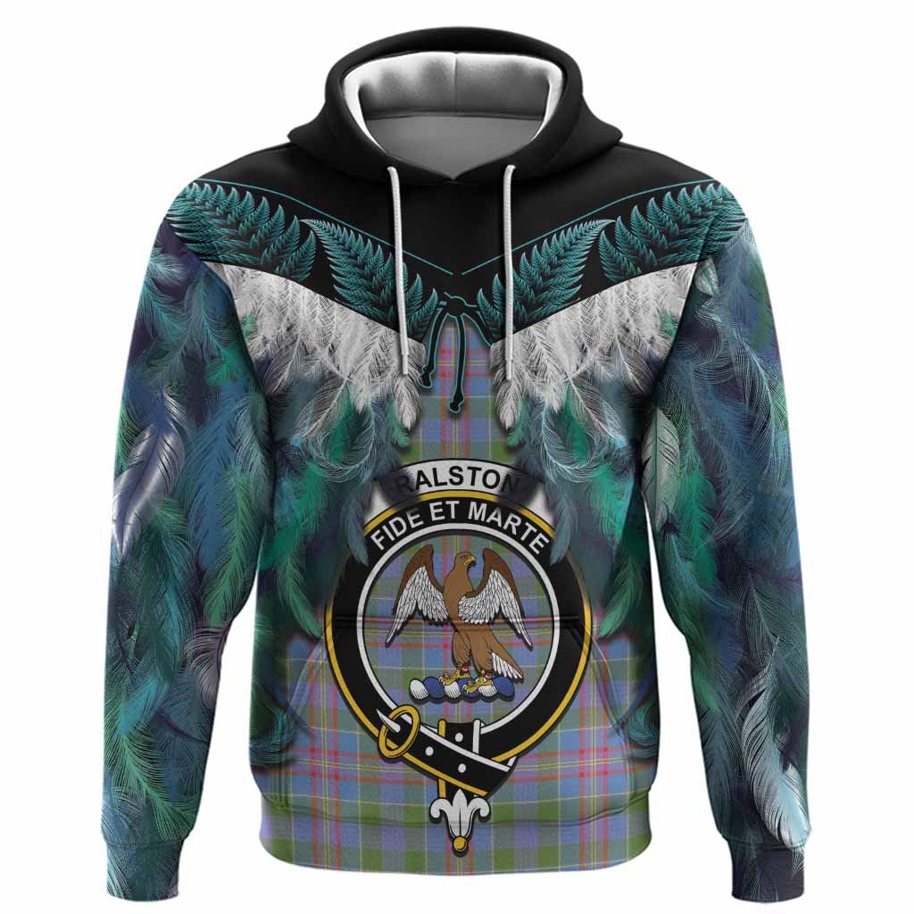 Ralston Tartan Crest Hoodie New Zealand Maori Korowai Cloak