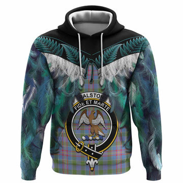Ralston Tartan Crest Hoodie New Zealand Maori Korowai Cloak