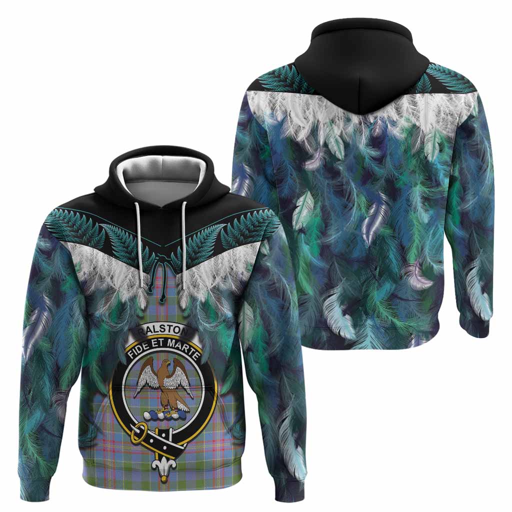 Ralston Tartan Crest Hoodie New Zealand Maori Korowai Cloak