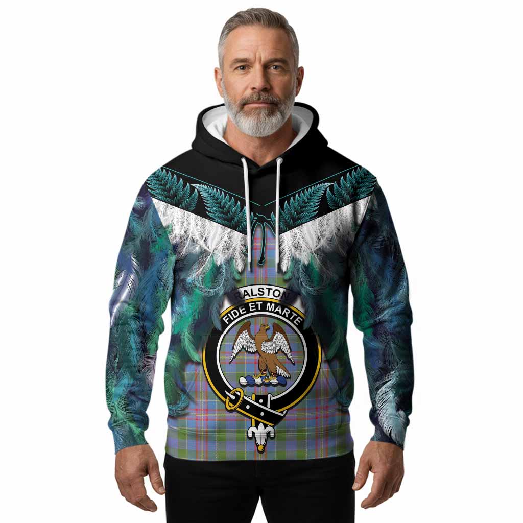 Ralston Tartan Crest Hoodie New Zealand Maori Korowai Cloak