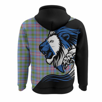 Ralston Tartan Crest Hoodie Scottish Golden Lions Wave Flow