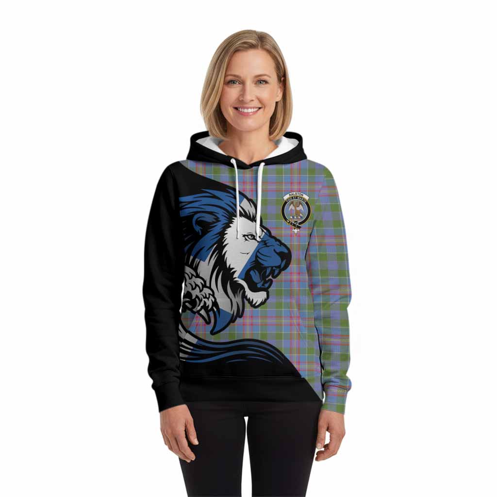 Ralston Tartan Crest Hoodie Scottish Golden Lions Wave Flow