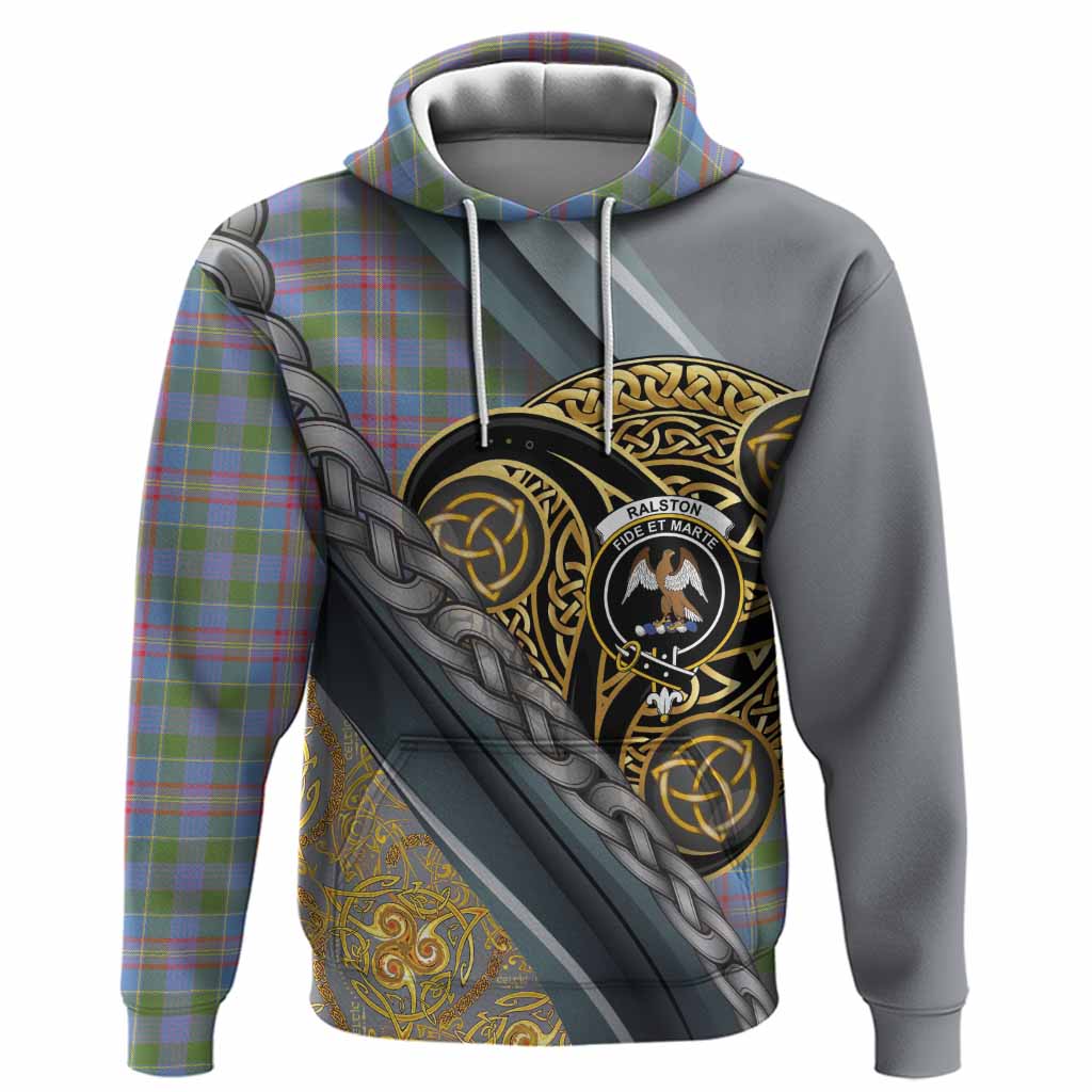 Ralston Tartan Crest Hoodie Scottish Triskele Celtic