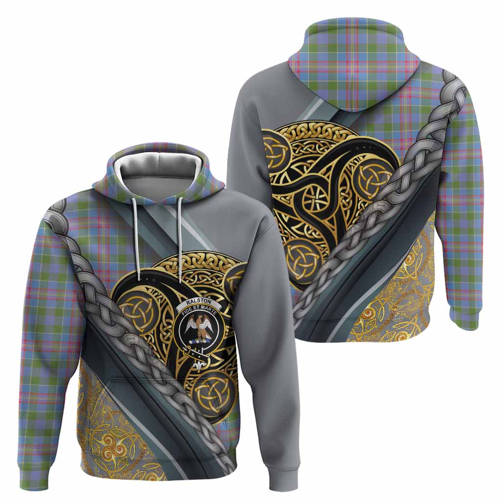 Ralston Tartan Crest Hoodie Scottish Triskele Celtic