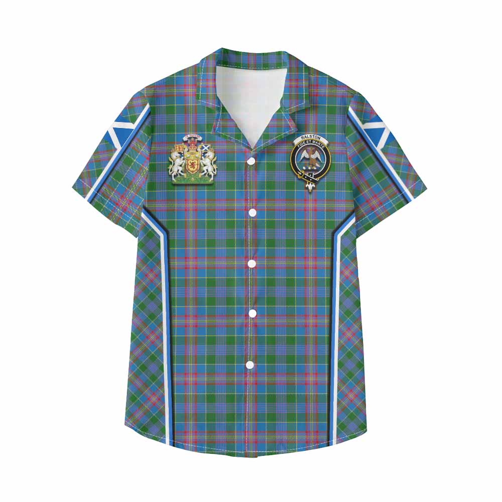 Ralston Tartan Crest Kid Hawaiian Shirt Scotland Coat of Arm Flag Style - Tartan Vibes Clothing