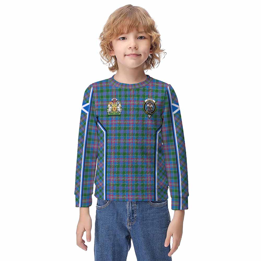 Ralston Tartan Crest Kid Knitted Sweatshirt Scotland Coat of Arm Flag Style - Tartan Vibes Clothing