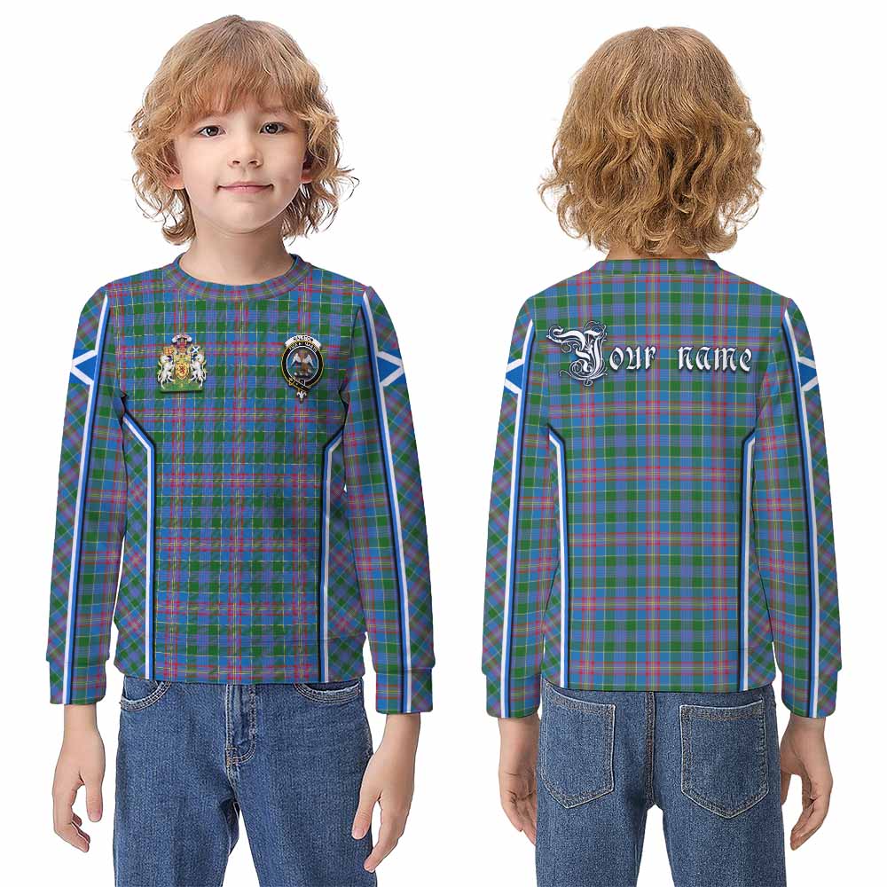 Ralston Tartan Crest Kid Knitted Sweatshirt Scotland Coat of Arm Flag Style - Tartan Vibes Clothing