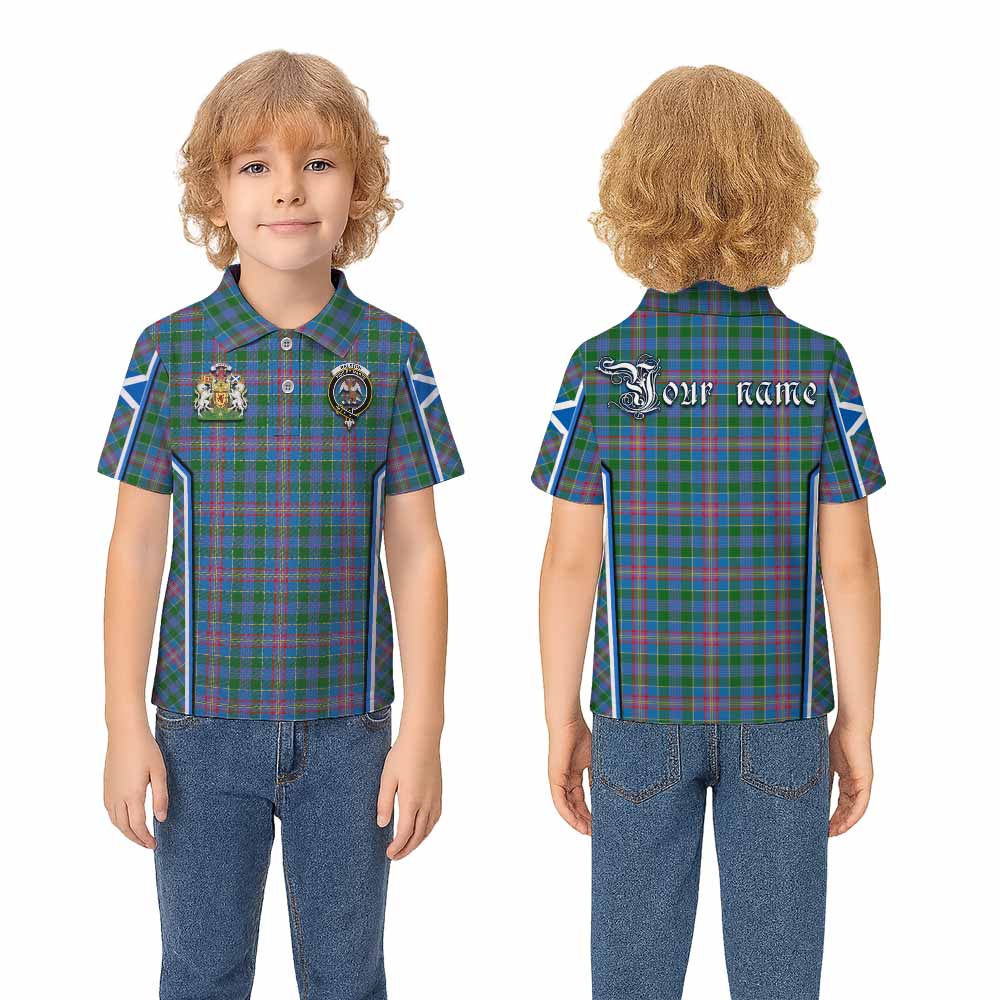 Ralston Tartan Crest Kid Polo Shirt Scotland Coat of Arm Flag Style - Tartan Vibes Clothing
