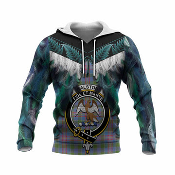 Ralston Tartan Crest Knitted Hoodie New Zealand Maori Korowai Cloak