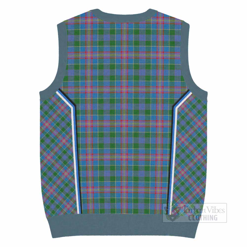 Ralston Tartan Crest Knitted V-Neck Vest Scotland Coat of Arm Flag Style - Tartan Vibes Clothing
